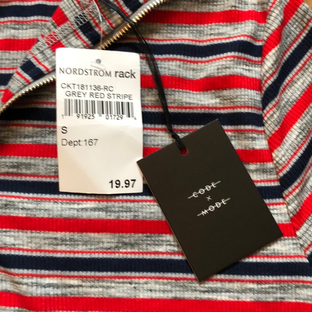 NWT Nordstrom Rack ¼ zip Code Mode Knit top size S - Picture 5 of 7